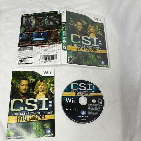CSI: Crime Scene Investigation Fatal Conspiracy for Nintendo Wii Complete - Picture 1 of 4